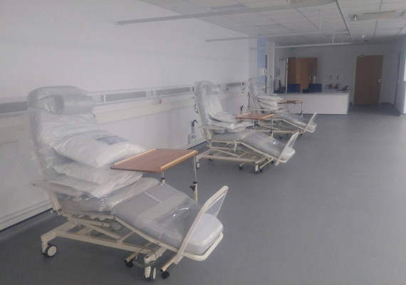 The conversion of a warehouse into a dialysis unit, this required a mix of newbuild and refurbishment or existing areas.